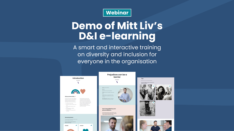 Demo av Mitt Liv's D&I e-learning